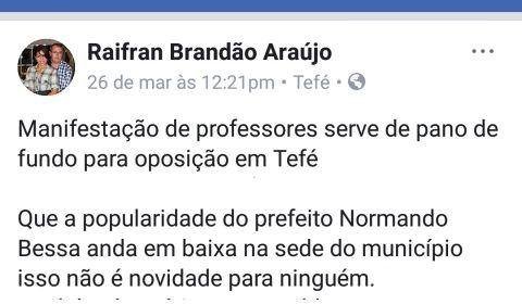 O eminente "racha" no grupo político comandado por Normando Bessa nas eleições de 2016