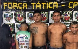 Grupo é preso pela Força Tática com arma de fogo e entorpecentes no bairro Educandos