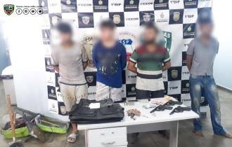 Polícia Militar detém quarteto suspeito de furto a agência bancária