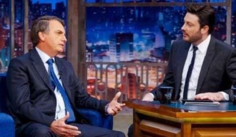 Danilo Gentili entrevista o presidente Jair Bolsonaro no The Noite