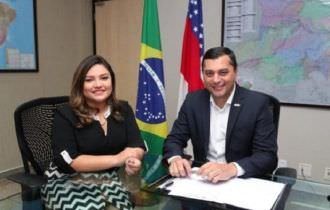 Wilson Lima anuncia Joana Darc como líder do Governo na ALE-AM