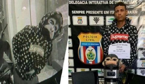 Homem fantasiado de macaco é preso por diversos furtos a residências no Amazonas