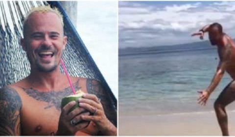 Paulinho Vilhena posta vídeo nu na praia, imagem viraliza e é apagada de rede social