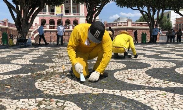 Internos iniciam reforma no Largo de São Sebastião