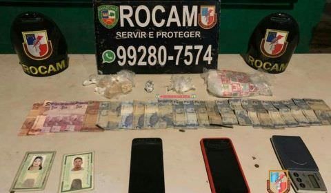 Rocam Apreende Dupla Comercializando Entorpecentes no Bairro Mário Fonseca