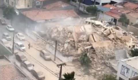 Prédio de sete andares desaba em Fortaleza, no Ceará (veja o vídeo)
