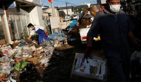 Prejuízos causados pelo Tufão Hagibis no Japão continuam a subir
