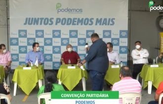 Junto com Braga, Amazonino ataca Wilson Lima e David Almeida em convenção do Podemos