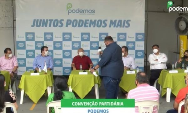 Junto com Braga, Amazonino ataca Wilson Lima e David Almeida em convenção do Podemos