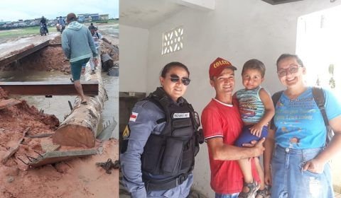 Criança é resgatada em travessia perigosa em Tefé e entregue aos pais