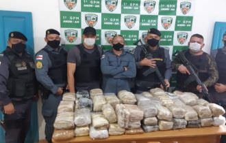 PM encontra 80 kg de maconha em caixas com açaí