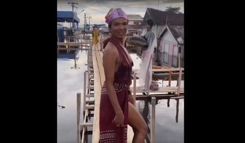 Moradores de Manacapuru promovem concurso ‘Miss Ponte’ (Veja o vídeo)