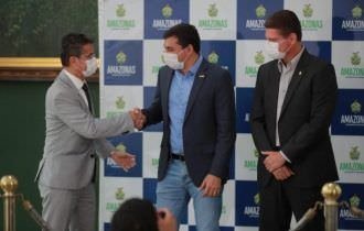 David Almeida e Wilson Lima realizam coletiva sobre o resultado do mutirão de vacinação contra a Covid-19