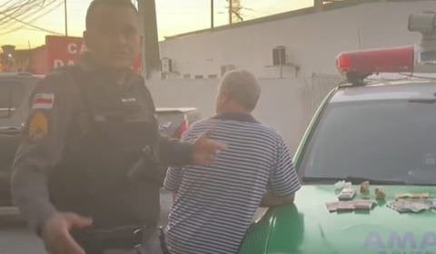 Idoso de 60 anos preso por tráfico de drogas no conjunto Canarana