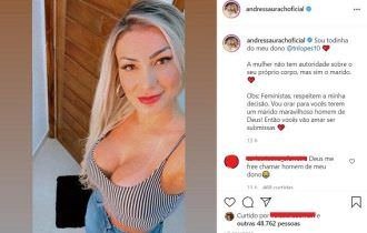 Polêmica: Andressa Urach diz que quem manda no corpo da mulher é o marido