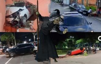 Sequência bizarra de acidentes de trânsito mostram que “a bruxa esteve solta” em Manaus nesse 1º de julho
