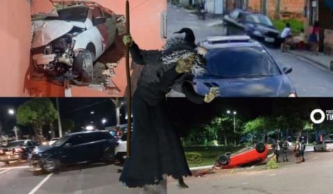 Sequência bizarra de acidentes de trânsito mostram que “a bruxa esteve solta” em Manaus nesse 1º de julho