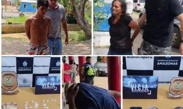 Idosa de 60 anos e adolescente são presos por tráfico de drogas em Manacapuru