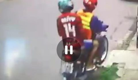 Bandidos em moto fazem assalto no bairro Grande Vitória (veja o vídeo)