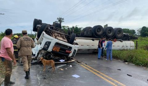 Motorista morre em grave acidente no Rio Preto da Eva