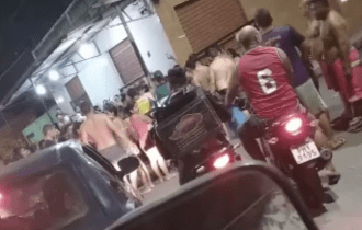 Assaltantes imploram pela polícia após receberem ‘carinho caloroso’ da população, em Manaus