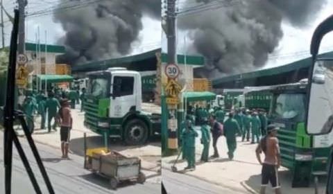 Desespero: funcionários são retirados com urgência da fábrica que pega fogo em Manaus; veja vídeo