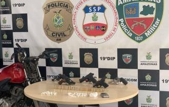 Membros de facção são presos com armas e drogas na zona oeste de Manaus