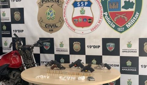 Membros de facção são presos com armas e drogas na zona oeste de Manaus