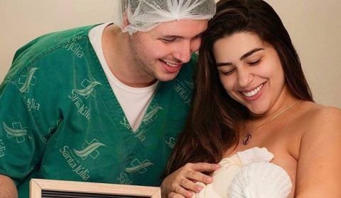 Nasce Malu, filha da apresentadora Vivian Amorim
