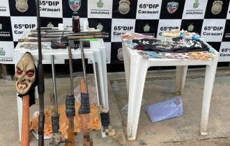 Polícia detém cinco homens por tráfico de drogas e porte ilegal de arma no Amazonas