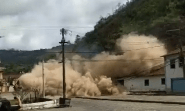 URGENTE: vídeo mostra deslizamento de morro em Ouro Preto