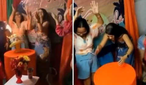 Cãozinho derruba bolo de aniversário durante os parabêns; veja vídeo
