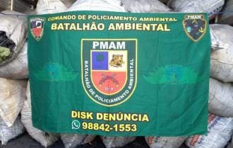 Polícia apreende caminhão carregado de carvão irregular em Manaus
