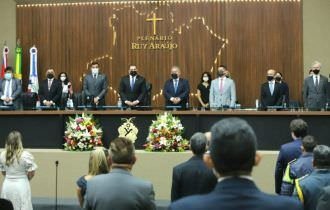 Presidente e ouvidor do TCE-AM participam do pronunciamento do Governador Wilson Lima na Aleam