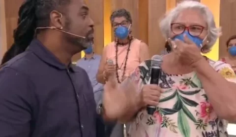 Senhora solta palavrão ao vivo no Encontro e choca apresentadores