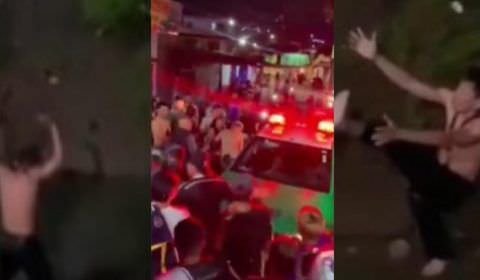 VÍDEOS: moradores capturam ladrão escondido em igarapé de Manaus