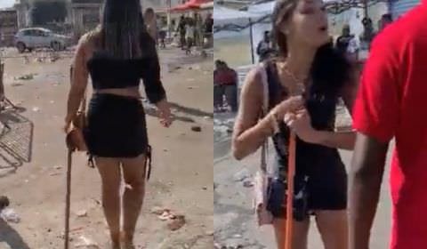 Blindadas que disputaram macho no ‘mano a mano’ são obrigadas a limpar todo o lixo da festa; veja vídeo
