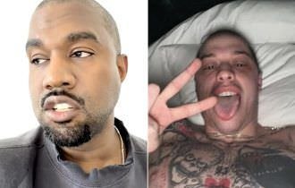Bomba: Kanye acusa Pete Davidson de lhe enviar foto na cama de Kim Kardashian