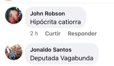Deputada do Amazonas questiona internauta: ‘tá me chamando de puta?’