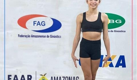 Ginasta amazonense é convocada para estágio de treinamento da Confederação Brasileira de Ginástica