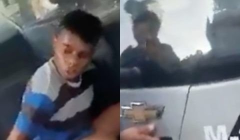 ‘Vítima da sociedade’ discute com policial porque queria dormir no camburão; veja vídeo