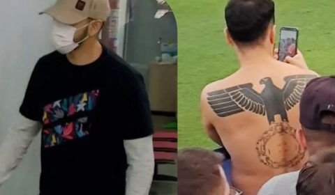 Homem que exibiu tatuagem nazista se apresenta à polícia em Manaus