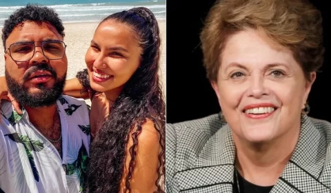 Noiva de Paulo Vieira faz Dilma descer até o chão no casamento de Lula