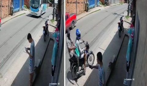 Vídeo: jovem é assaltado enquanto aguardava carro de aplicativo em Manaus