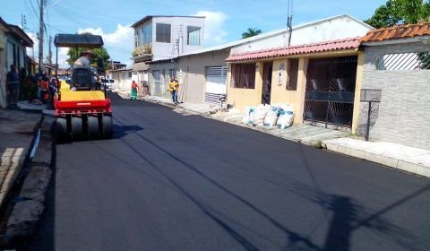 Conjunto Francisca Mendes recebe obras de recuperação asfáltica da Prefeitura de Manaus