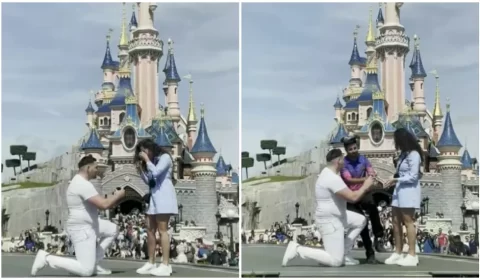 Funcionário da Disney toma aliança do noivo e interrompe pedido de casamento; vídeo