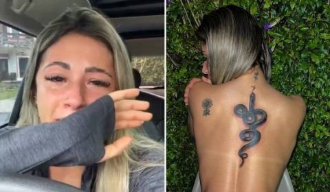 Influencer faz tatuagem escondido da mãe e se arrepende ao ver resultado: 'Não foi o que pedi'