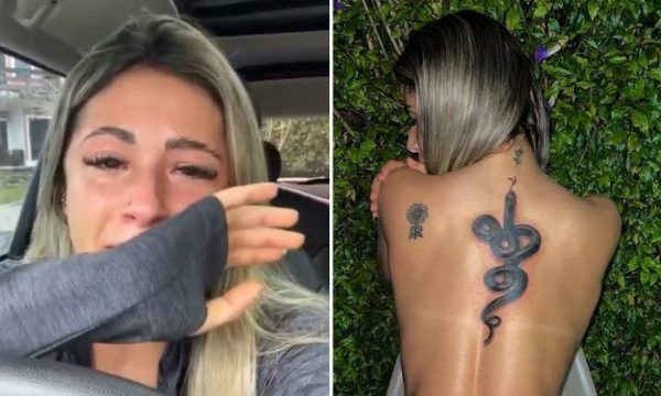 Influencer faz tatuagem escondido da mãe e se arrepende ao ver resultado: 'Não foi o que pedi'
