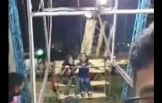 URGENTE:  homem e criança caem de roda-gigante em Manaus