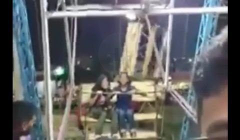 URGENTE:  homem e criança caem de roda-gigante em Manaus